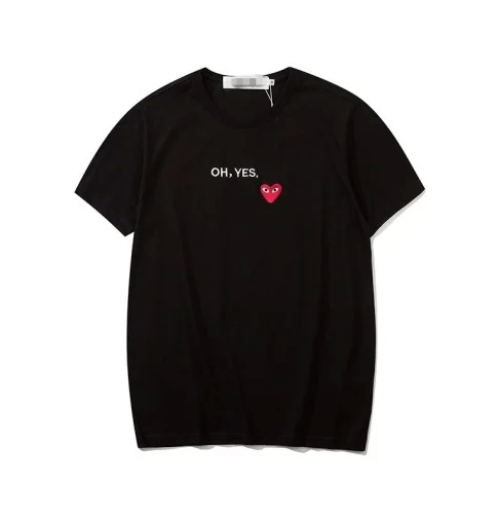 CDG Oh Yes Black Tee Shirt CDG Oh Yes Black Tee Shirt