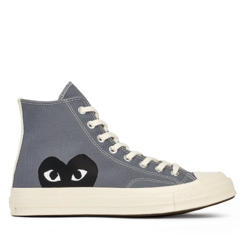 CDG Converse Black Heart High Top Grey CDG Converse Black Heart High Top Grey
