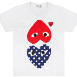 Comme des Garcons Play Polka Dot With Upside Down Heart T-shirt